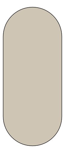 Front Image of RobeHook SurfaceMount Nero Bianca