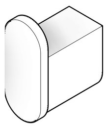 3D Documentation Image of RobeHook SurfaceMount Nero Bianca