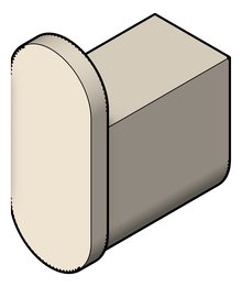 3D Shaded Image of RobeHook SurfaceMount Nero Bianca