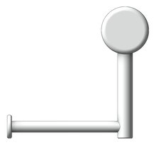 Front Image of ToiletRollHolder SurfaceMount Nero MeccaCare HeavyDuty