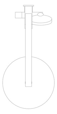 Plan Image of Shower Twin Nero Bianca