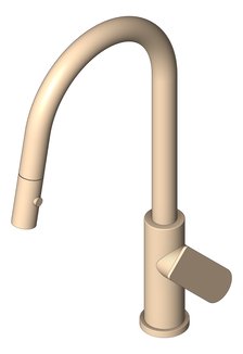 3D Shaded Image of Mixer Sink Nero Bianca PullOut VegieSpray