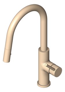 3D Shaded Image of Mixer Kitchen Nero Mecca Sensor PullOut