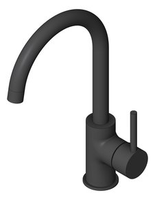 3D Shaded Image of Mixer Sink Nero Dolce Kitchen Gooseneck