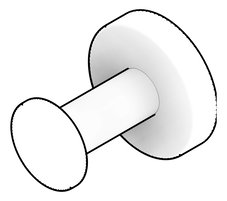 3D Documentation Image of RobeHook SurfaceMount Nero Classic