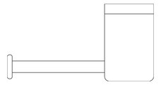 Plan Image of ToiletRollHolder SurfaceMount Nero MeccaCare HeavyDuty