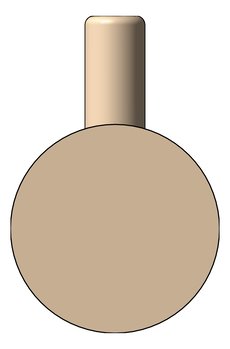 Front Image of RobeHook SurfaceMount Nero Opal