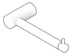 3D Documentation Image of ToiletRollHolder SurfaceMount Nero Zen