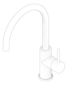 3D Documentation Image of Mixer Kitchen Nero Zen