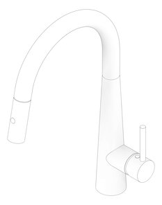 3D Documentation Image of Mixer Sink Nero Dolce PullOut VeggieSpray