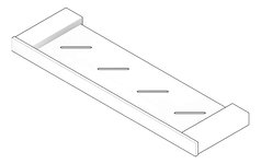 3D Documentation Image of Shelf SurfaceMount Nero Celia