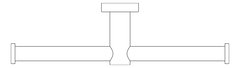 Plan Image of ToiletRollHolder SurfaceMount Nero Mecca Double