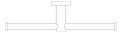 Plan Image of ToiletRollHolder Double Phoenix Radii SquarePlate