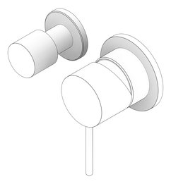 3D Documentation Image of MixerTap Diverter Nero Mecca Horizontal