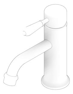 3D Documentation Image of Mixer Basin Nero York Straight