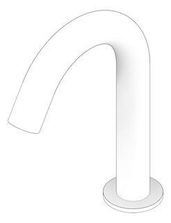 3D Documentation Image of Spout Hob Nero Mecca Sensor