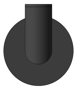 Front Image of RobeHook SurfaceMount Nero Dolce