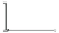 Left Image of GrabRail 45Deg Nero MeccaCare DDA Continuous