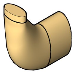 3D Shaded Image of RobeHook SurfaceMount Nero Elgin