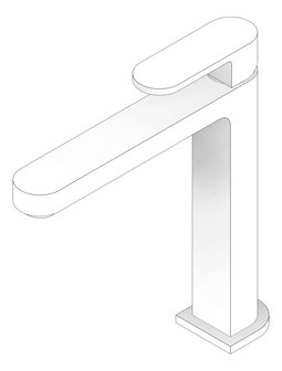 3D Documentation Image of Mixer Basin Nero Ecco Tall