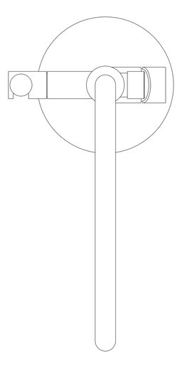 Plan Image of Mixer Freestanding Nero Zen OutdoorHose