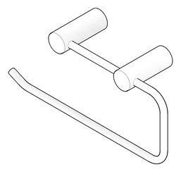 3D Documentation Image of TowelRail SurfaceMount Nero Mecca New Hand