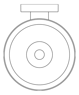 Plan Image of ToiletBrushHolder Phoenix Radii WithBrush SquarePlate