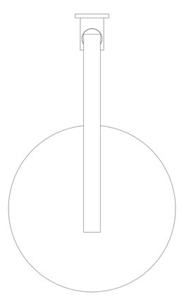 Plan Image of Shower Wall Nero SviwelArm Square