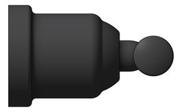 Left Image of RobeHook SurfaceMount Nero York