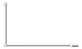 Front Image of GrabRail 90Deg Nero MeccaCare DDA Continuous