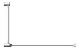 Left Image of GrabRail 90Deg Nero MeccaCare DDA Continuous