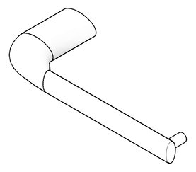 3D Documentation Image of ToiletRollHolder SurfaceMount Nero Elgin