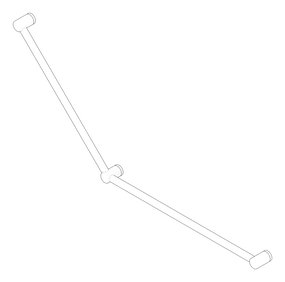 3D Documentation Image of GrabRail 45Deg Nero MeccaCare DDA