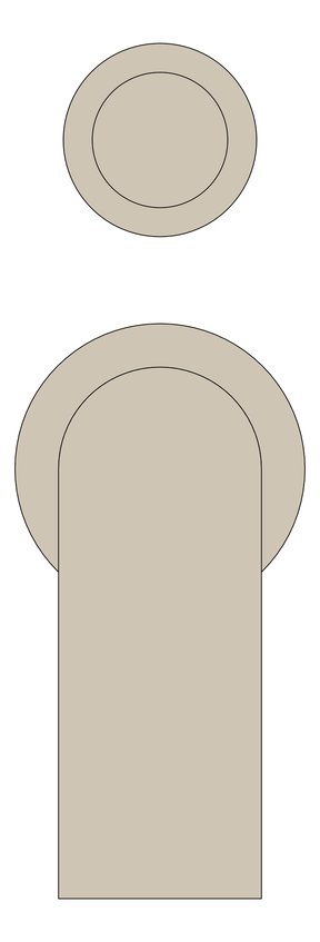 Front Image of MixerTap Divertor Nero Bianca