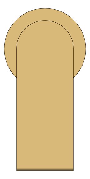 Front Image of MixerTap Shower Nero Bianca BackPlate Round