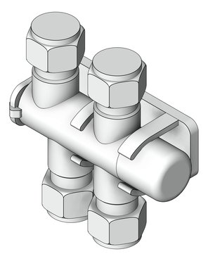 3D Shaded Image of MixerTap Wall Enware Aquablend TMV Mini