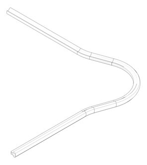 3D Documentation Image of FallProtection RigidRail Kattsafe Stealth Curve WallMount External