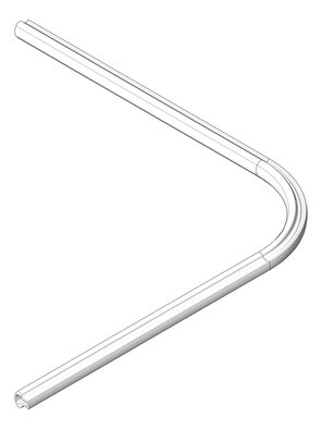 3D Shaded Image of FallProtection RigidRail Kattsafe Stealth Curve WallMount Internal