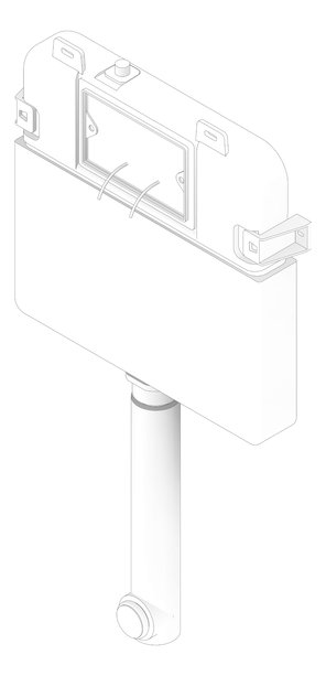 3D Documentation Image of Cistern InWall Nero Concealed Pneumatic