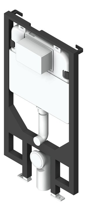 3D Shaded Image of Cistern InWall Nero RandT WallHungII