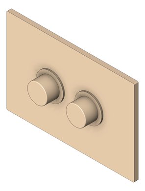 3D Shaded Image of PushPlate InWall Nero MeccaCare