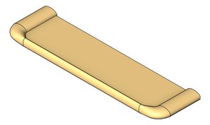 3D Shaded Image of Shelf Shower Nero Elgin