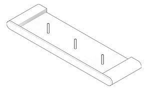 3D Documentation Image of Shelf SurfaceMount Nero Bianca