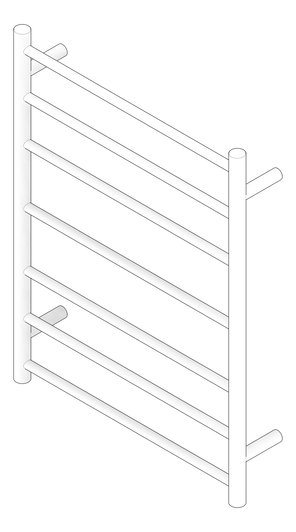 3D Documentation Image of TowelLadder NonHeated Nero