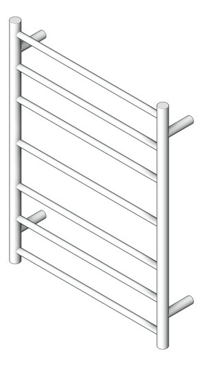 3D Shaded Image of TowelLadder NonHeated Nero