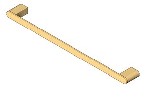 3D Shaded Image of TowelRail SurfaceMount Nero Bianca Single