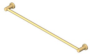 3D Shaded Image of TowelRail SurfaceMount Nero Mecca Single