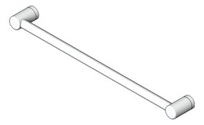 3D Shaded Image of GrabRail SurfaceMount Nero MeccaCare 25mm