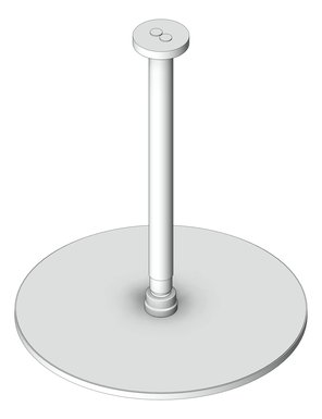 3D Shaded Image of Shower Ceiling Nero Round