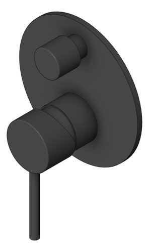 3D Shaded Image of MixerTap Diverter Nero Dolce BackPlate